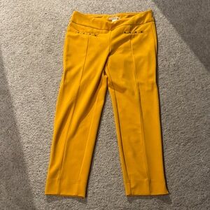 Hope & Harlow Mustard Cropped Pants